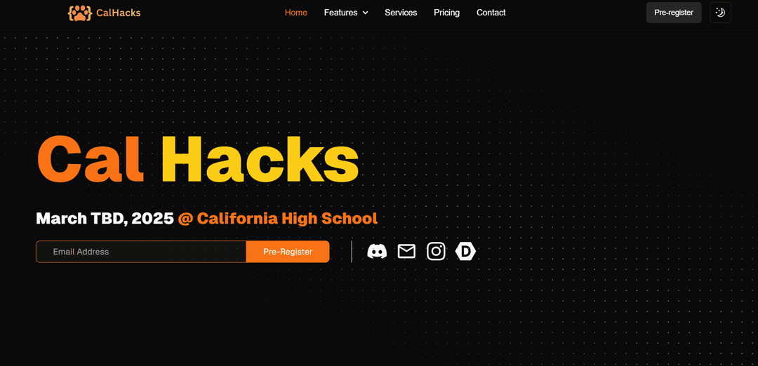 Hackathon Website (In Progress)